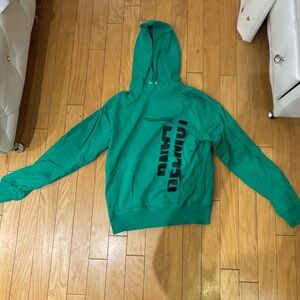 Helmut Lang Green Sweatshirt with Black Writing